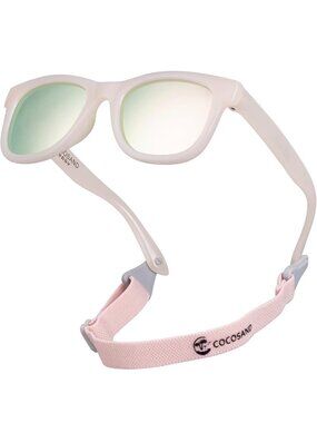 Polarized Baby Toddler Sunglasses with strap and cleaning cloth